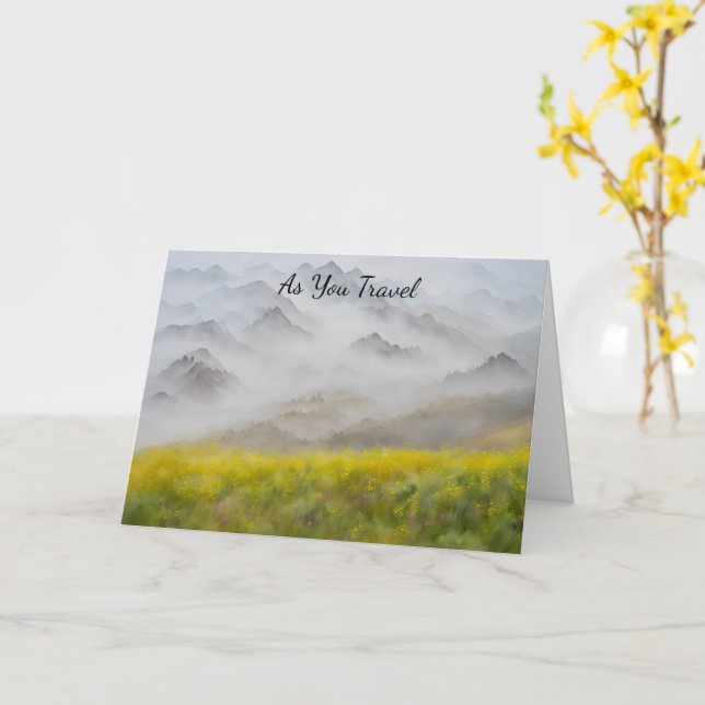 Carte d'art paysager Voyage (Fleur jaune)