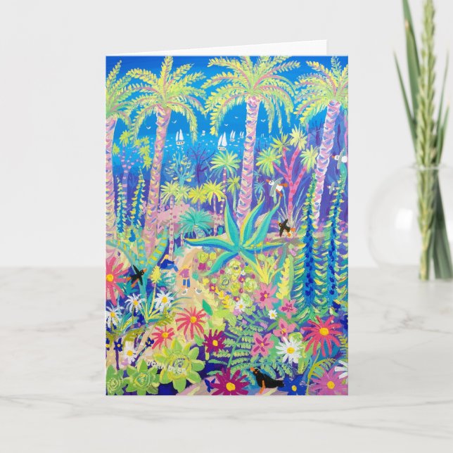 Carte d'art : Peinture du jardin, Jardin de l'abba (Devant)
