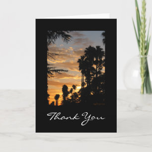 Carte d'art personnalisé Merci Palm Tree Sunset