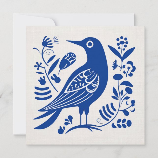 Carte d'art populaire scandinave (Devant)
