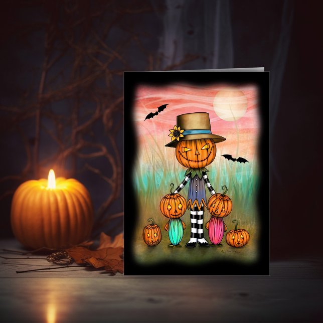 Carte d'art pour Halloween avec des citrouilles mi (Créateur téléchargé)