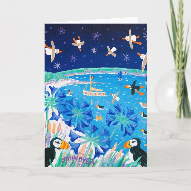 Carte d'art : Puffins et mouettes scilly, Pentle B (Devant)