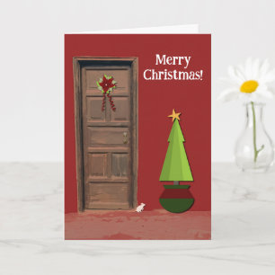Carte d'art rétro simple Joie de Noël