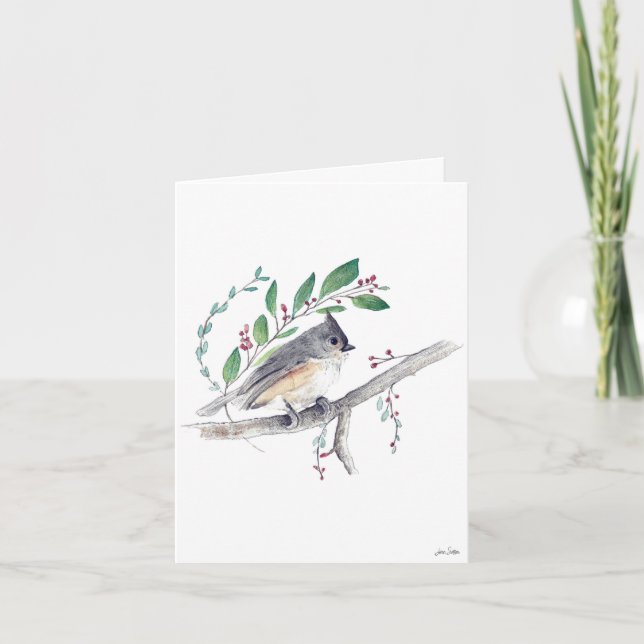 Carte d'art Tufred Titmouse (Devant)