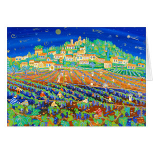 Carte d'art : Une nuit de Shooting Stars, Rasteau.