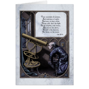Carte d'art victorienne Steampunk Poe "Evening Sta