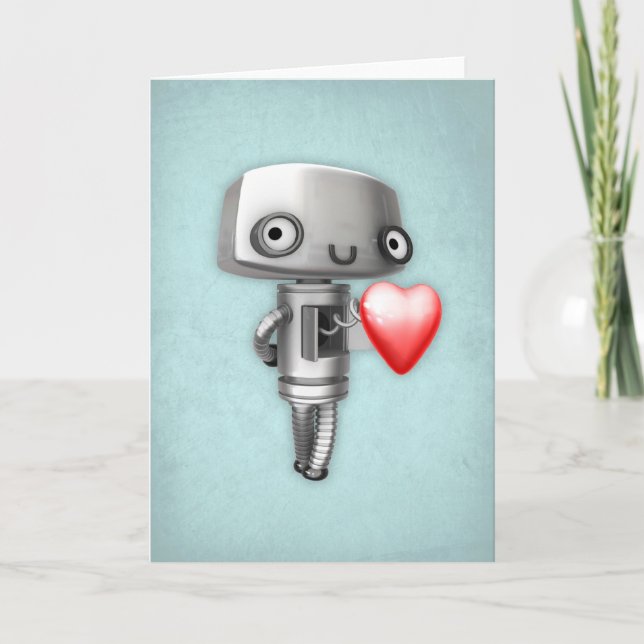 Carte d'art vierge - L'amour du robot (Devant)