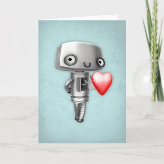 Carte d'art vierge - L'amour du robot