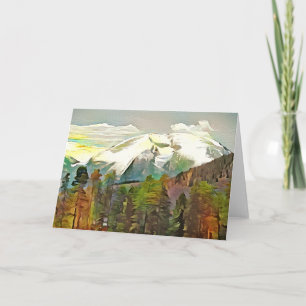Carte d'art Waterton Snow Mountain