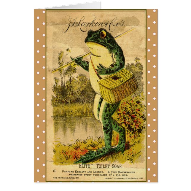 Carte d'artisanat vintage de grenouille (Devant)