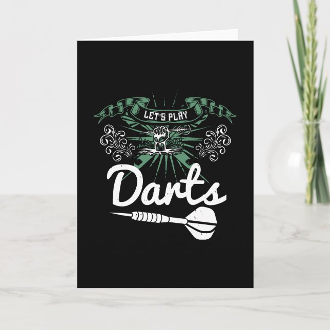 Carte Darts - Jouons aux fléchettes (Devant)