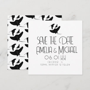 Carte Date moderne noir blanc à sauver Stingray