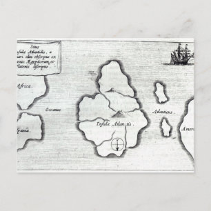 Carte d'Atlantis, de 'Mundus Subterraneus'