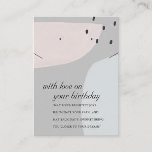 CARTE D'AUDIENCE ABSTRAITE EN BLEU GRIS BLEU ANNIV