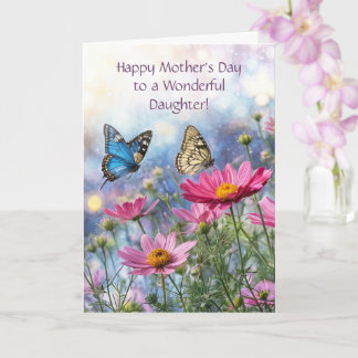 Carte Daughter Happy Mothers Day Pretty Spring Flowers
