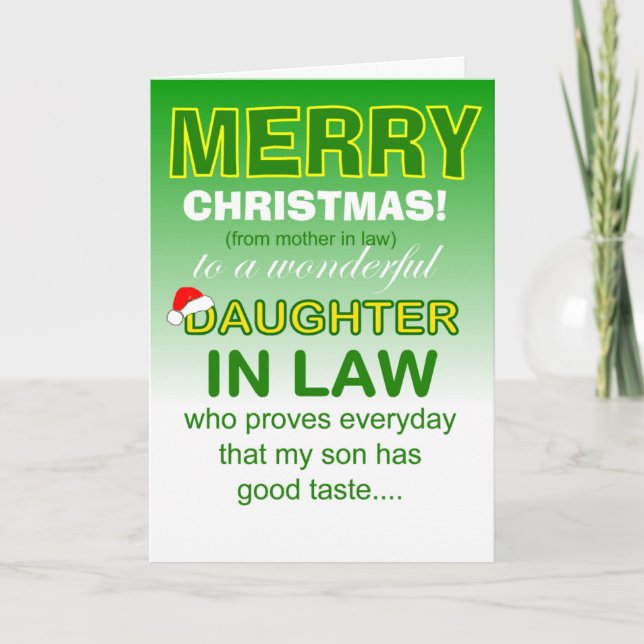 Carte Daughter in law Christmas (Devant)