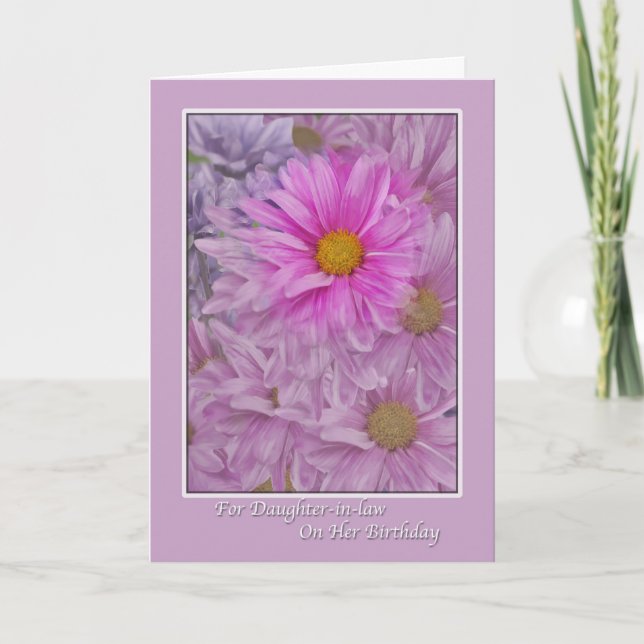 Carte Daughter-in-law's Birthday with Gerbera Daisies (Devant)