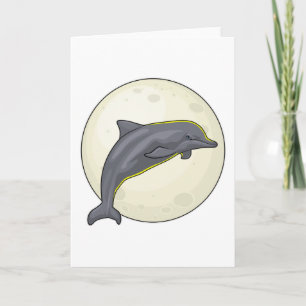 Carte Dauphin avec lune