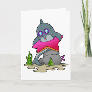 Carte Dauphin avec lunettes