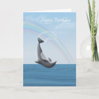 Carte Dauphin de joyeux anniversaire