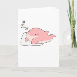 Carte Dauphin dormant sur Coussin