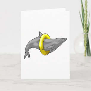 Carte Dauphin Nage Bouée de sauvetage