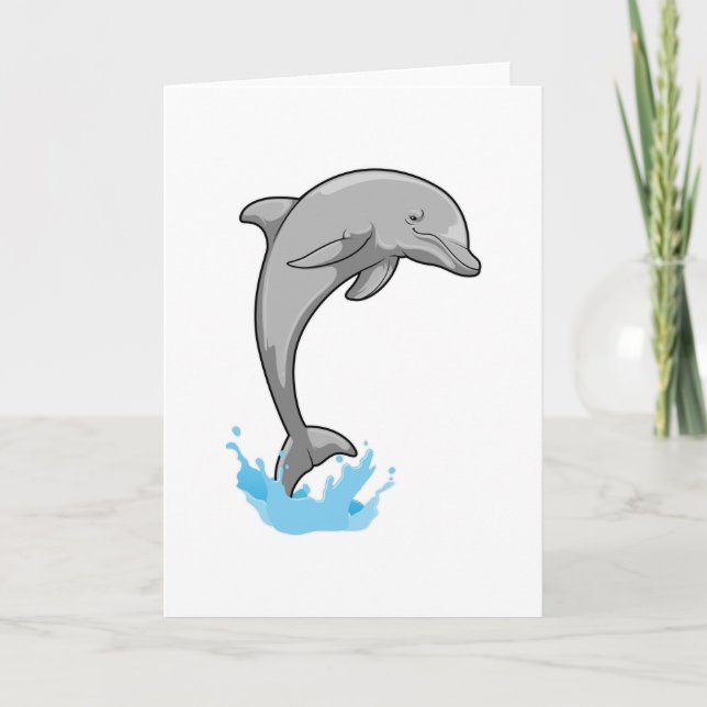 Carte Dauphin sur l'eau (Devant)