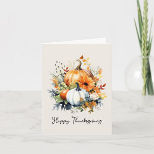 Carte d'automne des Citrouilles de Thanksgiving Wa