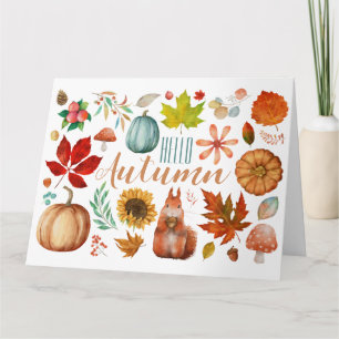 Carte d'automne Hello