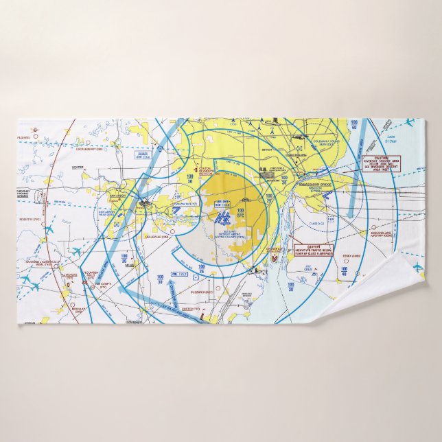 Carte d'aviation  (Serviette de bain)