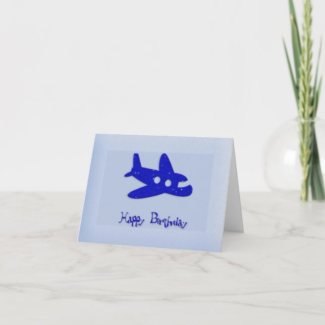 Carte d'avion de joyeux anniversaire (Devant)