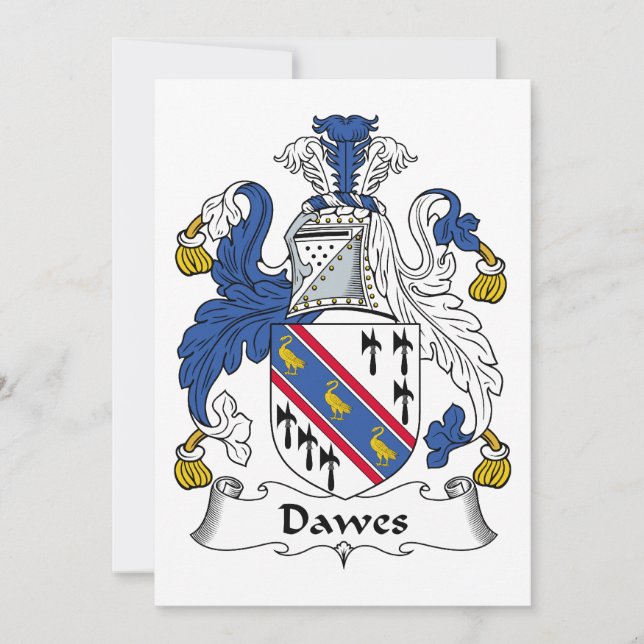 Carte Dawes Family Crest (Devant)