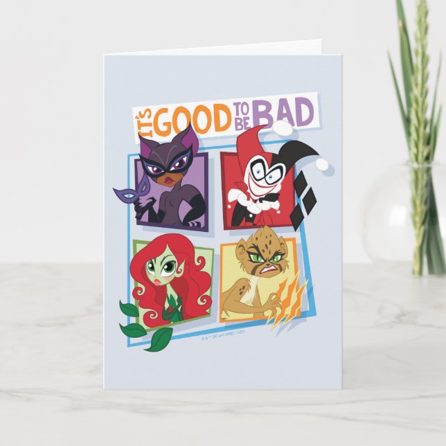 Carte DC Super Villain Girls C'est bon d'être mauvais (Devant)