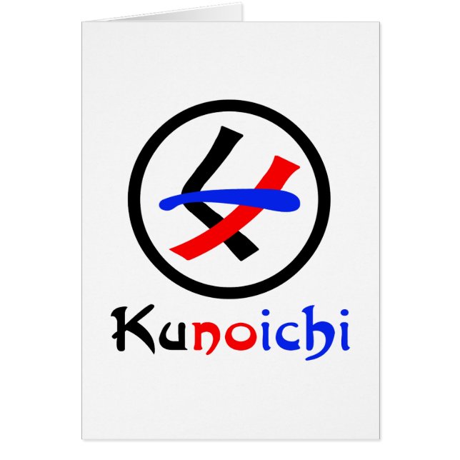 Carte de ノ de く Ninja Kunoichi pour femme (Devant)