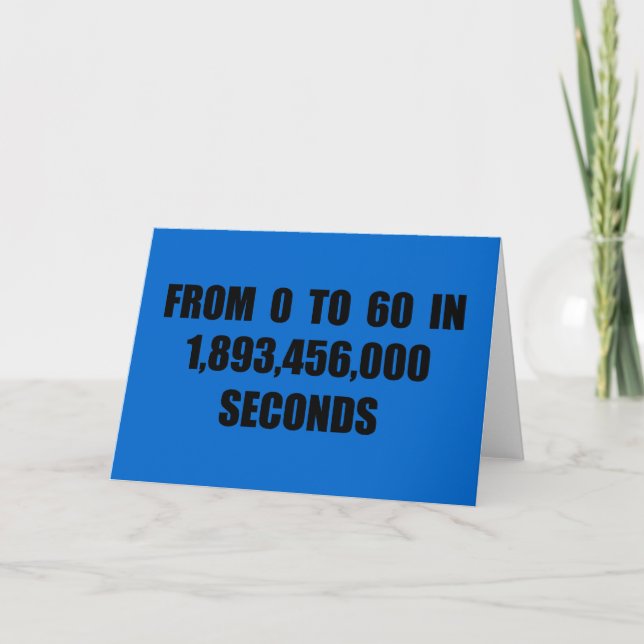 Carte De 0 à 60 secondes (Devant)