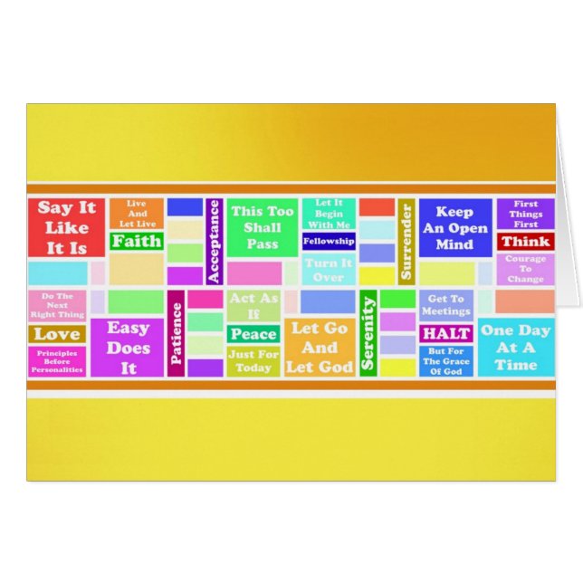Carte de 12 slogans d'étape (Devant horizontal)
