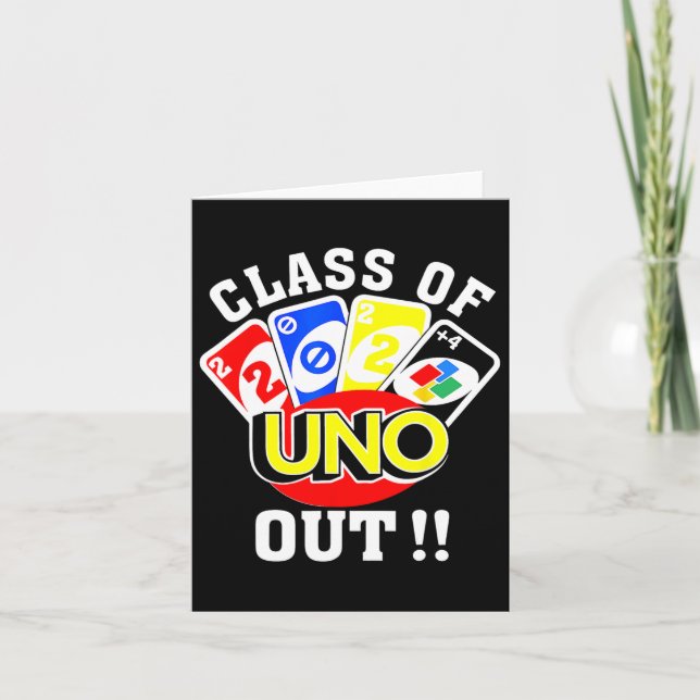 Carte De 2024 Uno Out Senior 2024 Enseignant De Graduati (Devant)