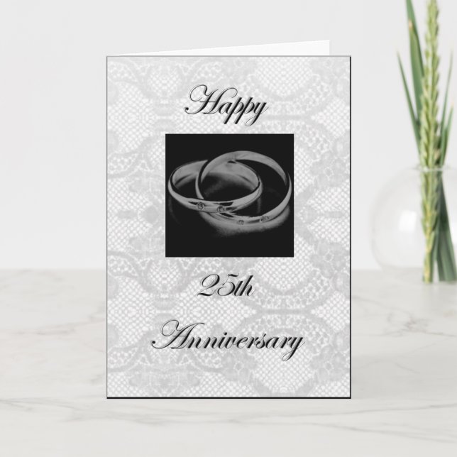Carte de 25e anniversaire de mariage (Devant)