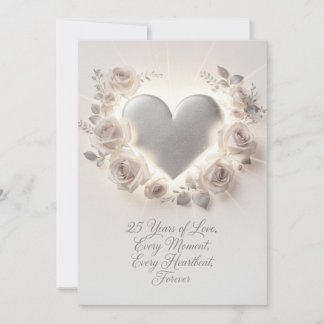 Carte de 25e anniversaire de mariage – Luxe romant