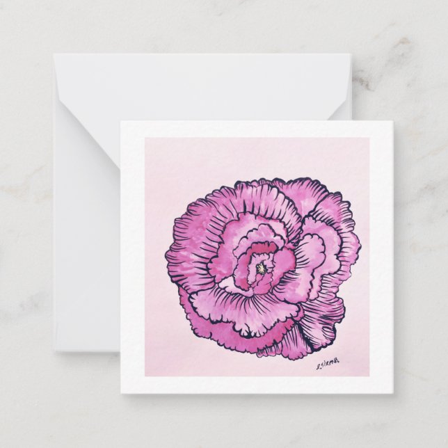Carte de 2,5 po x 2,5 po à note plate (Devant)