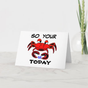Carte de 40e anniversaire du crabe