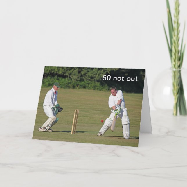 Carte de 60e anniversaire de cricket (Devant)