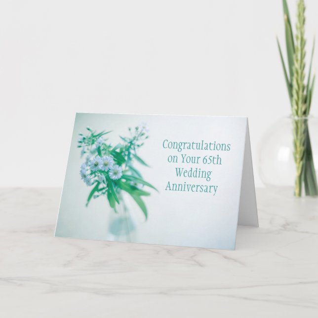 Carte de 65e anniversaire de mariage (Devant)