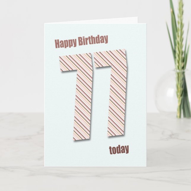 Carte de 77e anniversaire (Devant)