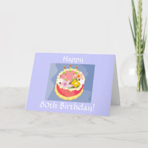Carte de 80e anniversaire de Diva