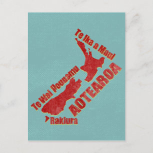 Carte de Aotearoa Nouvelle-Zélande