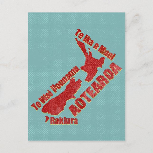 Carte de Aotearoa Nouvelle-Zélande (Devant)