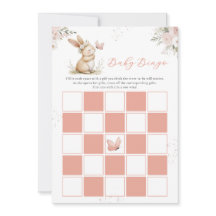 Carte de Baby Bingo Shower de Bébé Lapin Mignon Fi