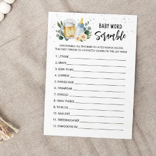 Carte de Baby Shower 'Baby Is Brewing' Jeu de Mots