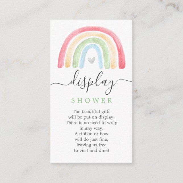 Carte de Baby shower Boho Rainbow Display (Devant)